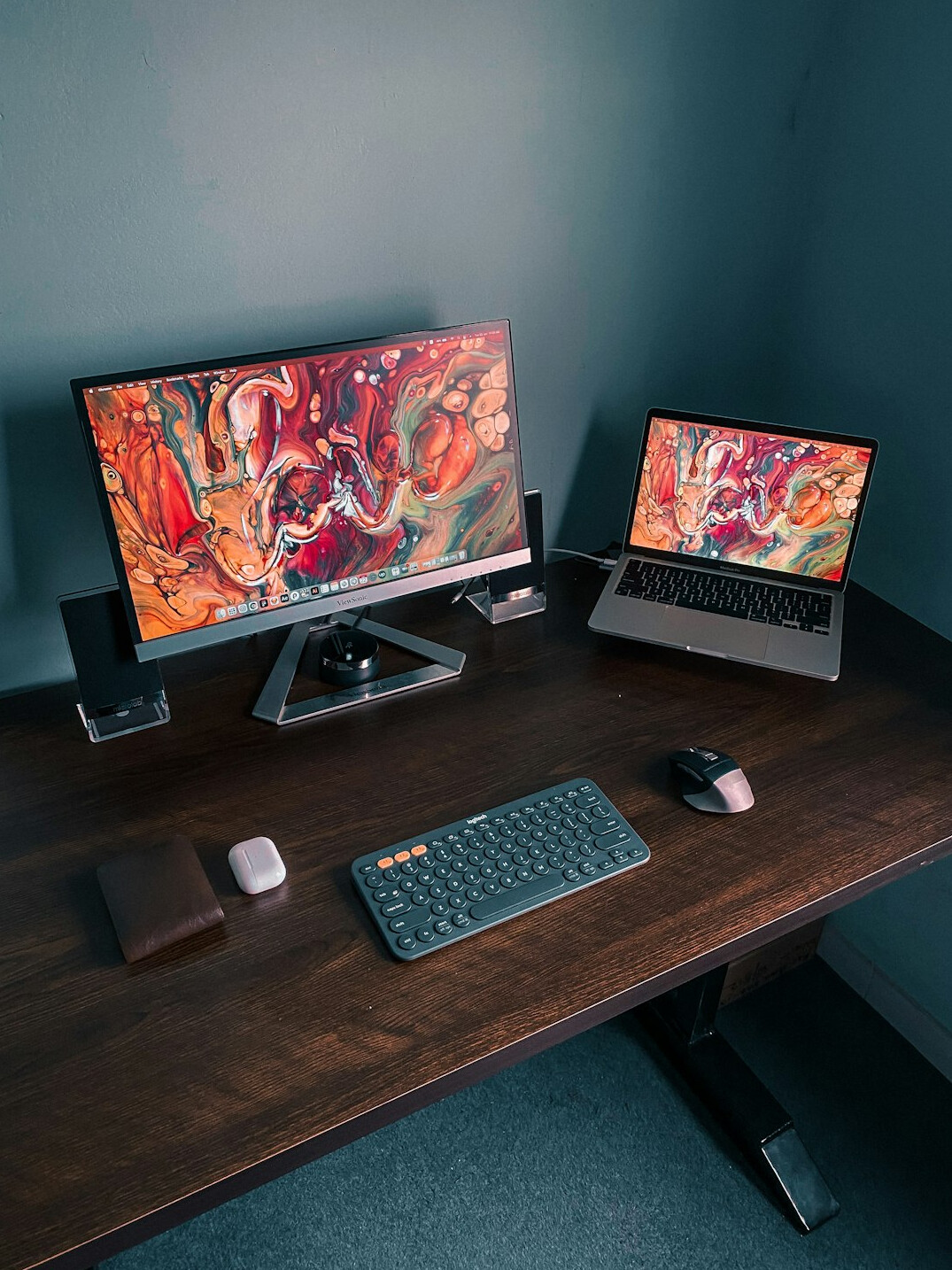 mystery author desk setup